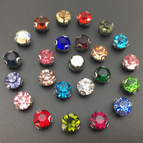 4mm-6mm Round Stone With Claw Sewing Rhinestones Garment Accessories Crafts Crystals Glass Strass Sew on Rhinestones For Clothes ► Photo 1/6