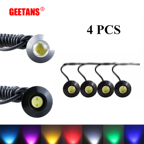 GEETANS 4pcs Ultra Thin 2.3CM 12V Car led DRL Daytime Running Light Source Waterproof Eagle Eye Lamp /Parking Warning Light  AE ► Photo 1/6