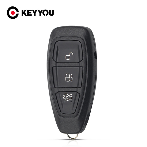 KEYYOU Key Shell Cover Fob 3 Buttons For Ford Focus C-Max Mondeo Kuga Fiesta Replacement Smart Remote Car Key Case HU101 Blade ► Photo 1/6