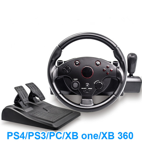 270 degree computer game steering wheel Multi-interface racing games 2 vibration driving simulator 6 reprogramming keys usb pc ► Photo 1/6