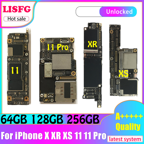 100% Original Motherboard For iPhone X XR XS XS MAX 11 PRO without Face ID Logic Board For iPhone 11 Pro max Free ID Motherboard ► Photo 1/1