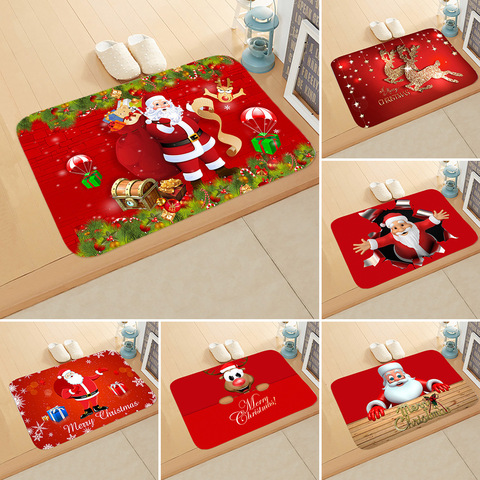 Santa Claus Christmas Mat Outdoor Carpet Merry Christmas Decor for Home Christmas 2022 Ornaments Navidad Xmas Gift New Year 2022 ► Photo 1/6