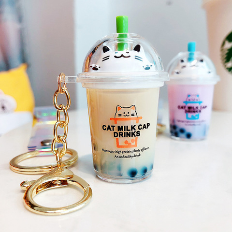 Boba Tea Cup Keychain Pouch