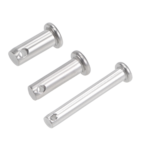 uxcell 1pcs Single Hole Clevis Pins 6mm 8mm 10mm Flat Head 304 Stainless Steel Link Hinge Pin L 20/25/30/35/40/50/60/70mm ► Photo 1/1