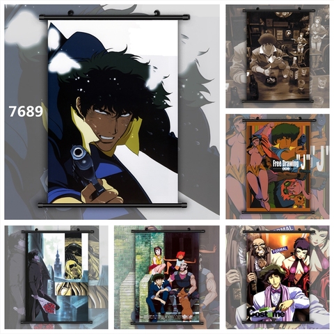 Cowboy Bebop Spike Spiegel Faye Valentine Anime manga wall Poster Scroll ► Photo 1/6