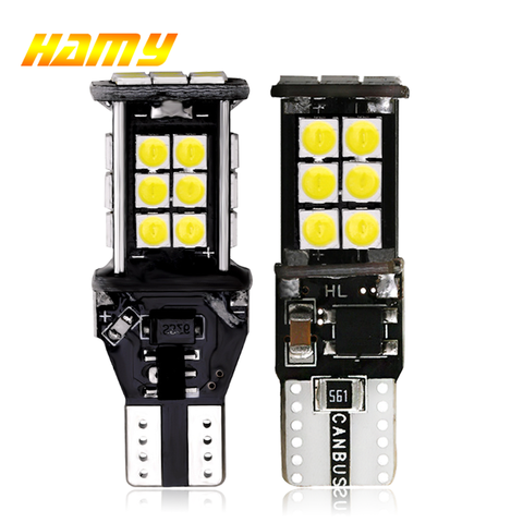 2 PCS T15 W16W Canbus LED Signal Light 12V 3030 SMD 7500K White T10 W5W LED Turn Bulb Car Wedge Side Clearance Back Park Lamps ► Photo 1/6