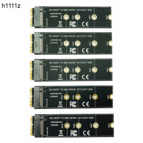 5PCS NVME M2 SSD Adapter Convert Card for MacBook Air Pro Retina 2013-2017 NVME/AHCI SSD Upgrade Kit For A1465 A1466 A1398 A1502 ► Photo 1/6