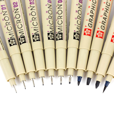 1 Pcs Black Pigma Micron Pen Waterproof Hand-drawn Design Sketch Needle Pen Hand Dawing Liner Fineliner Cartoon Signature Pen ► Photo 1/6