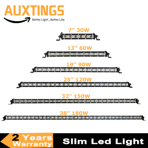 Super Slim LED Light Bar Single Row 7