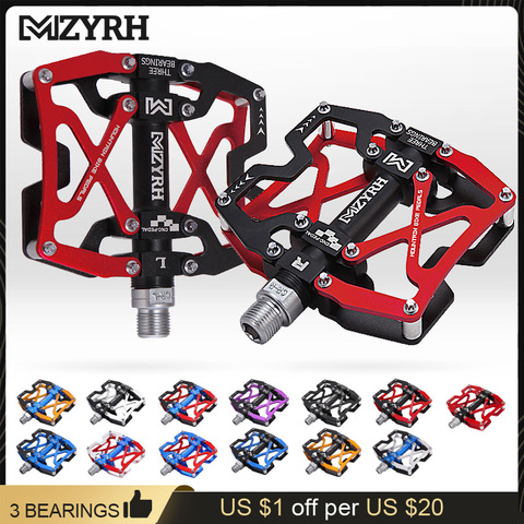 MZYRH Y06 Mountain Bike Bicycle Pedals Cycling Ultralight Aluminium Alloy Bicicleta Mountain Bicycle CNC Bearing Pedals 7 Colors ► Photo 1/1