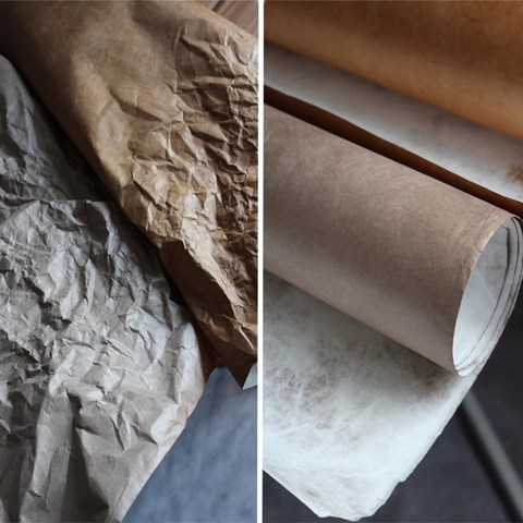 Brown Stiff Tyvek Washing Breathe Paper Tearing Resistant Waterproof DIY Patches Bags Coat Wallet Craft Decor Designer Fabric ► Photo 1/5