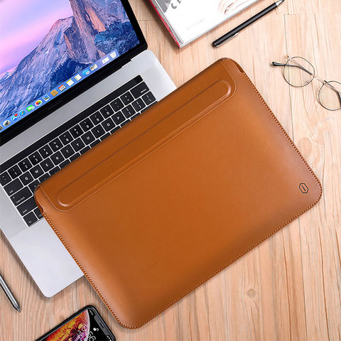 WIWU Laptop Sleeve for Macbook Pro 13 case Portable Laptop Bag 13.3 Inch PU Leather Waterproof Case for MacBook Air 13 Sleeve ► Photo 1/6