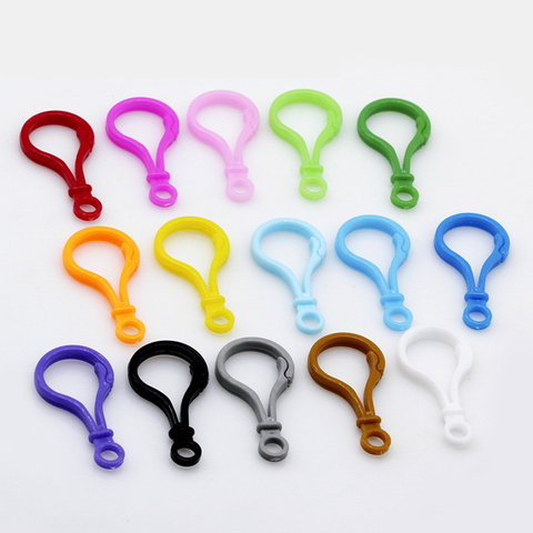 20p 25x50mm multicolor Plastic Bulb shape lobster Trigger clasps Bag purse Key Ring Hook finding Keychain Jewelry Making Buckle ► Photo 1/2