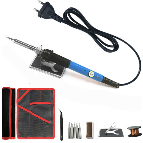 60W Portable Electric Soldering Iron Welding Irons Temperature Adjustable  220V 110V Welding Rework Station Soldering Tips ► Photo 1/6