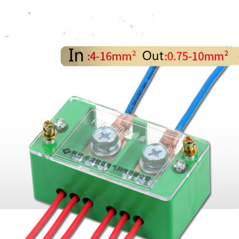 Fj6 Junction Box 2 In 6 Out Terminal Block Surface Mounted Box Distribution Box Domestic Wire Connector 2 In 6 Out ► Photo 1/3