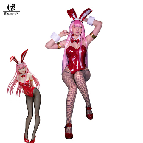 ROLECOS Zero Two Cosplay Women Sexy Costume DARLING in the FRANXX Anime Costume 02 Bunny Girl Jumpsuits Women Sex Jumpsuits ► Photo 1/6