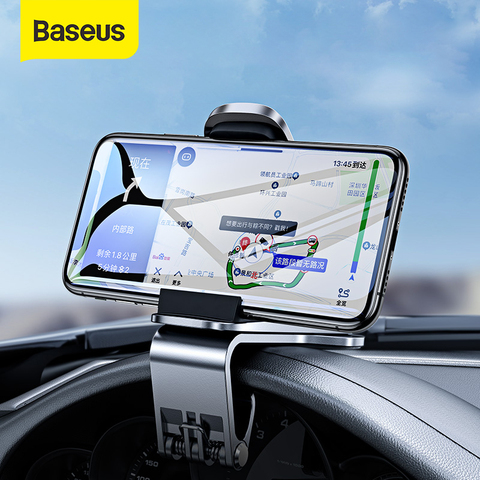 Baseus Car Phone Holder 360 Degree GPS Navigation Dashboard Phone Holder Stand in Car for Universal Phone Clip Mount Bracket ► Photo 1/6