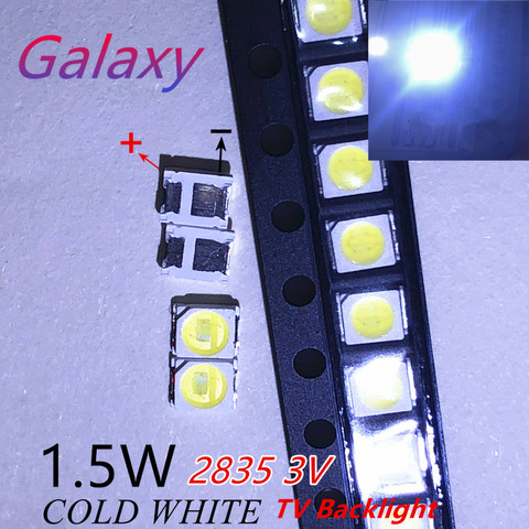 50pcs FOR LED Backlight 1.5W 3V 1210 3528 2835 131LM Cool white LCD Backlight for TV TV Application CUW JHSP ► Photo 1/2