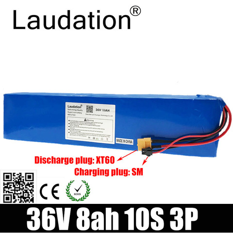 Laudation 36V Battery 36V 8ah Electric Bicycle 18650 Battery Pack 10S 3P High Power And Capacity Motorcycle Scooter With 15A BMS ► Photo 1/6