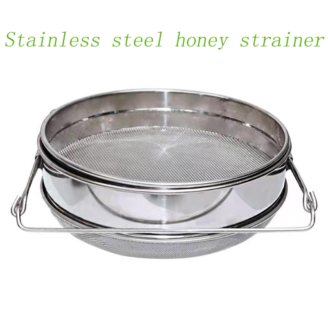 Reusable Mesh Double-Layer Honey Strainer Stainless Steel Screen Bilayer Honey Filters Beekeeping Equipment Straining Honey Tool ► Photo 1/6