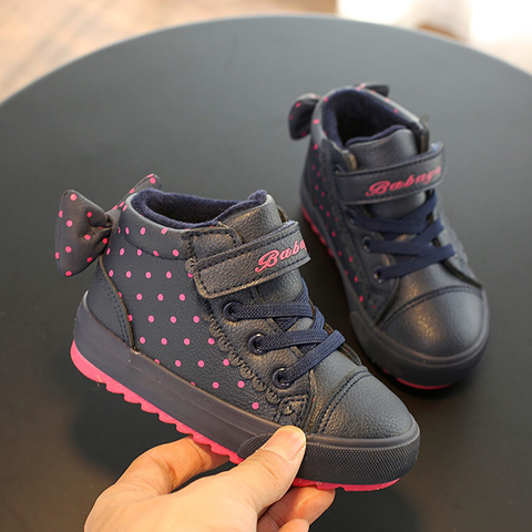 Kids Winter Shoes For Girl Children boots Boys Warm 2022 New baby Shoes Plus Velvet Toddler Winter Boots Girl botas pink sneaker ► Photo 1/6