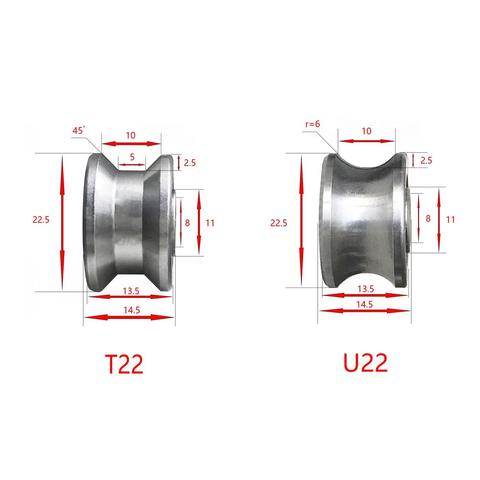 U22 T22 Traces Walking Guide Rail Track Roller Bearing 8x22.5x14.5x13.5mm ► Photo 1/6