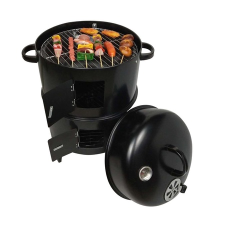 DIY Smoker BBQ Grill Round Charcoal Stove Outdoor Bacon Portable Barbecue Grills 40x80cm ► Photo 1/5