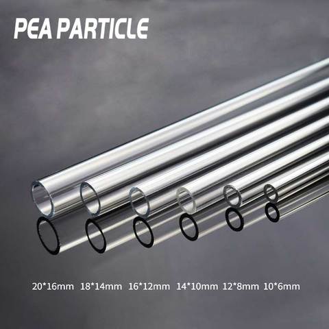 Pea Particle water cooling Transparent Hard Tubes 50cm OD 10mm 12mm 14mm 16mm 18mm 20mm acrylic water pipe ► Photo 1/6