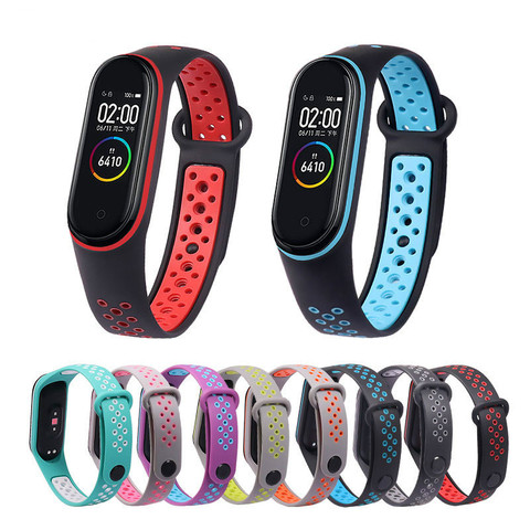 Breathable Strap For Xiaomi Mi Band 3 4 Smart Watch Wrist M3 M4 Plus Bracelet For Xiaomi MiBand 3 4  Miband Strap Replacement ► Photo 1/6