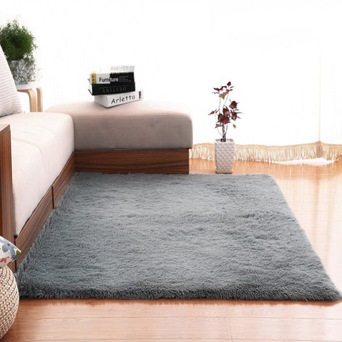 Modern Super Soft Rectangle Carpet Mat Fluffy Rugs Anti-Skid Shaggy Area Rugs Livingroom/Bedroom carpets Home ► Photo 1/6