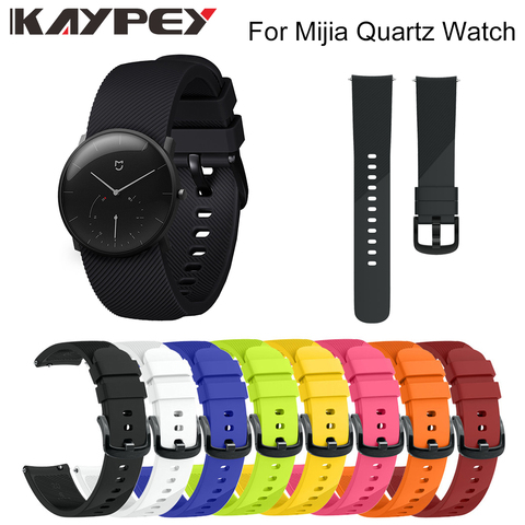 Soft Silicone Watch Strap For Xiaomi Mijia Quartz Watch Strap 20mm Watchband Bracelet For Xiaomi Mijia Quartz Watch Accessories ► Photo 1/6