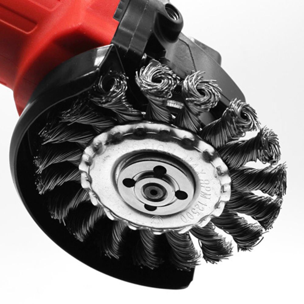 5" 125mm Crimped Stainless Steel Wire Wheel Brush for Bench Grinder Rust Removal 