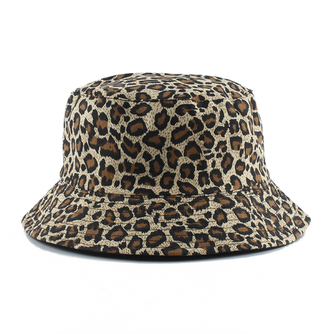 2022 Leopard Print Bucket Hat Reversible Fisherman Hat Outdoor Travel Panama Hat Sun Cap Hats For Men and Women ► Photo 1/6