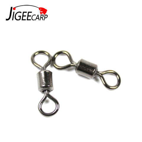 JIGEECARP 50pcs/bag Fishing Ball Bearing Swivel Solid Rings Fishing Connector for Carp Fishing Accessories ► Photo 1/2