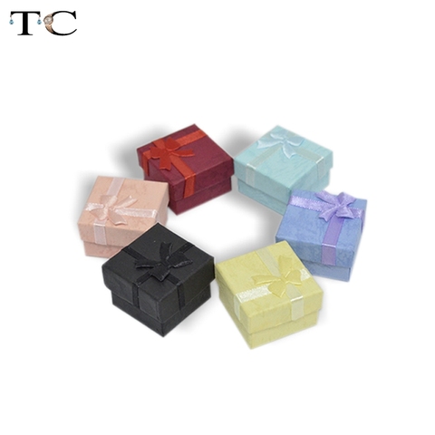 New 1PC 4*4cm High Quality Jewelry Organizer Box Rings Storage Box Small Gift Box For Rings Earrings 9Colors ► Photo 1/6