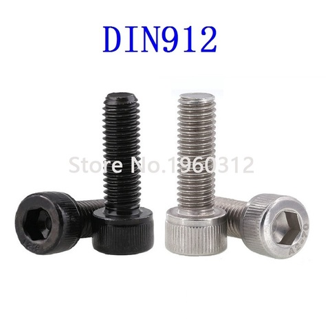 1000pcs DIN912 M2 Stainless Steel 304 or Grade 12.9 Black Alloy Steel Hex Socket Head Cap Screws Metric Bike Screw wholesale ► Photo 1/4