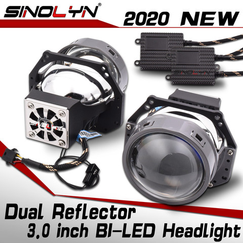 Sinolyn 55W Bi LED Lenses 3.0 Inches Angel Eyes Hella 3R G5 Projector LED Lens Kit In Headlight Car Styling Retrofit Accessories ► Photo 1/6