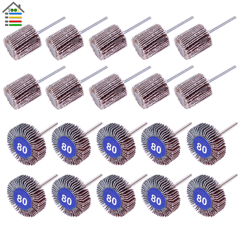 20Pc Flap Wheel Sanding Disc 32mm and 20mm fit Dremel Accessories Rotary Tool Grinding Buffing Sandpaper 3mm Mandrel Mini Drill ► Photo 1/5
