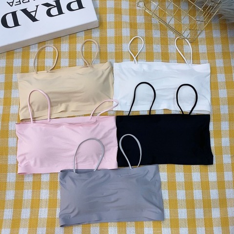 Women Sling Tube Top Sexy Bra Top Breathable Chest Pad Wearing Underwear strapless blouse tube top bandeau top 2022 ► Photo 1/6
