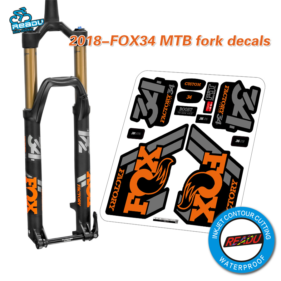 2022 fox float 34 mountain bike front fork stickers bicycle fox34