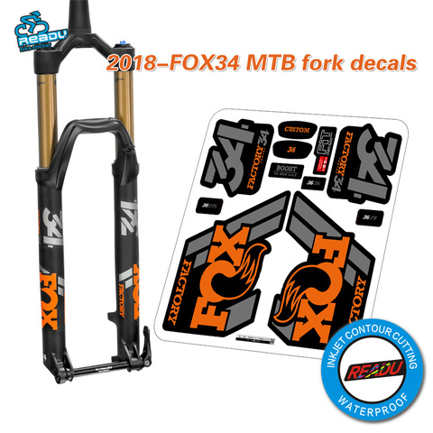 2022 fox float 34 mountain bike front fork stickers bicycle fox34 front fork decals MTB bike decal ► Photo 1/6