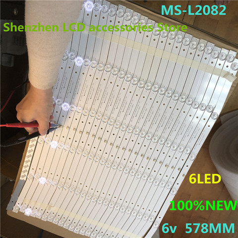 8piece/lot  FOR  Lehua  32L56 32L3 LCD TV backlight bar   MS-L2082V2 MS-L1160  6v   578MM  100%NEW    MS-L2082 ► Photo 1/6