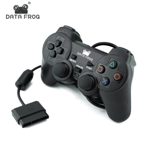 DATA FROG Wired Gamepad For Sony PS2 Wilreless Controller Double Vibration Gamepads For PS2 Controle Joystick For PlayStation 2 ► Photo 1/6