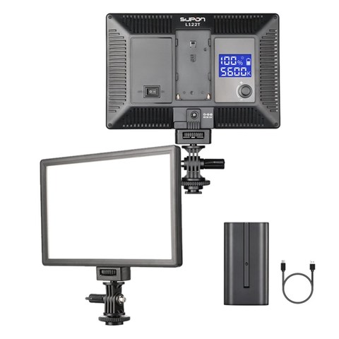 SUPON L122T LED Video Light Ultra thin LCD Bi-Color & Dimmable DSLR Studio LED Light Lamp Panel for Camera DV Camcorder ► Photo 1/6