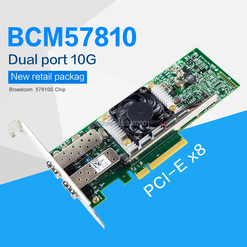 BCM57810 10GB Dual Port SFP+ PCIe x8 Ethernet Converged Network Adapter ，Similar to x520-da2 ► Photo 1/4