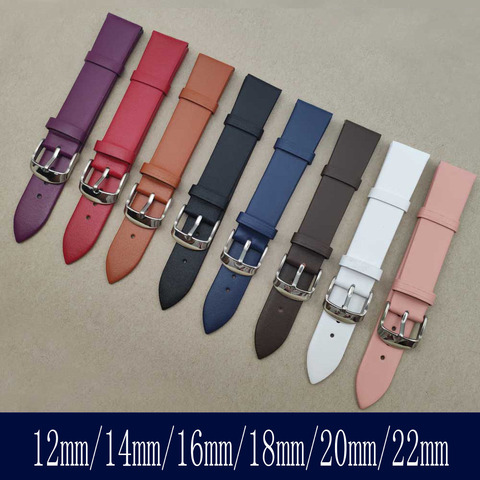 Sports Genuine Leather Watch Strap Watches band 22mm 20mm 18mm 19mm 12mm 14mm 16mm 24mm 21mm Watchbands Men Women Wristband ► Photo 1/6