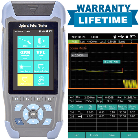 Russian Language Menu High Accurate OTDR mini pro optical time domain reflectometer OTDR 1310nm and 1550nm fiber optic FC SC ► Photo 1/6