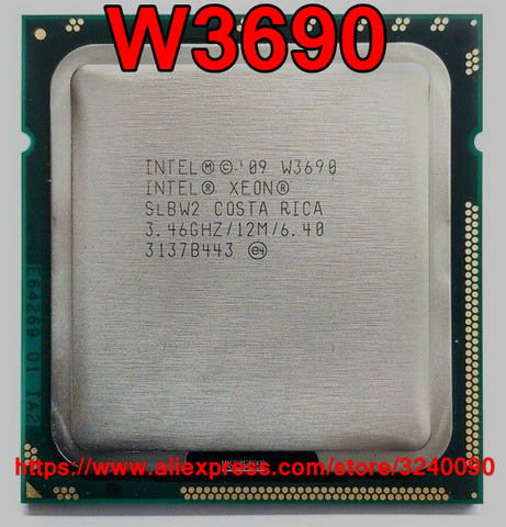 Original Intel Xeon W3690 3.4 GHz Six-Core Twelve-Thread CPU Processor 12M 130W LGA 1366 free shipping speedy ship out ► Photo 1/1