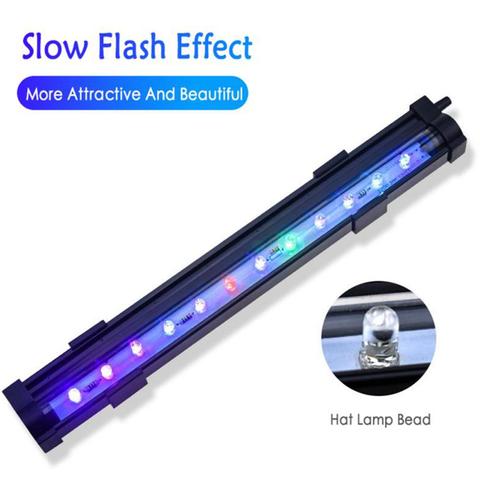 RGB Air Bubble Lamp AC 100-240V Aquarium Fish Tank Remote Led Light Submersible Light For Aquarium Decor 1-3W ► Photo 1/6