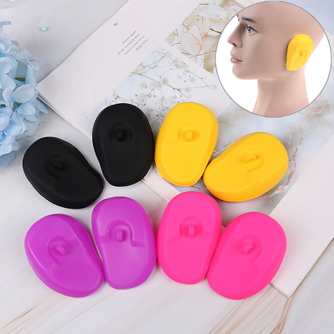 1 Pair Ear Cover Shower Waterproof Hair Coloring Ear Protector Cover Caps Pretty Pro Hair Salon Earmuffs ► Photo 1/6